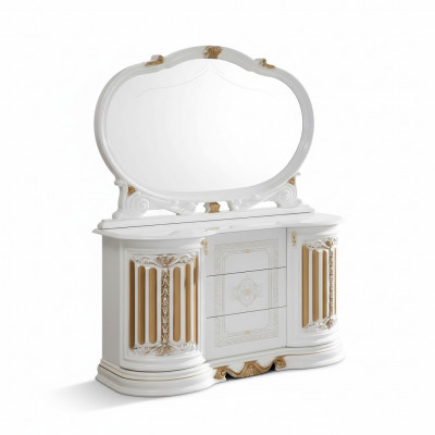 Klassesch Kommode Anrichte mat Spigel XXL Schaf Sideboard Italienesch Miwwelen