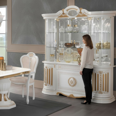 Vitrine XXL Schaf Vitrinn Schau Schief Design Italienesch Miwwelen Wunnzëmmer