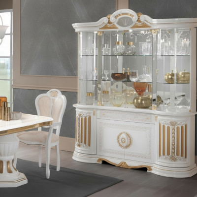 Vitrine XXL Schaf Vitrinn Schau Schief Design Italienesch Miwwelen Wunnzëmmer