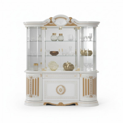 Vitrine XXL Schaf Vitrinn Schau Schief Design Italienesch Miwwelen Wunnzëmmer