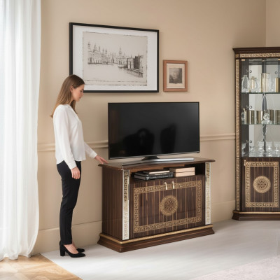 RTV-Schränk Italiensch Miwwelen Brongen Holz Kommoden Sideboard Regal Luxus Nei