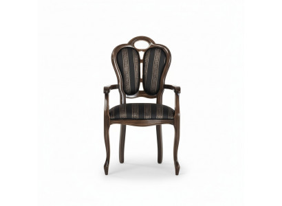 Stull mat Armlehn Luxus Design Stull Textil Miwwel Eensëtzer Holz Lenstull Nei