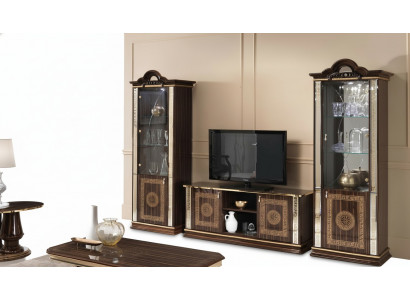 Italienesch Wunnwand Miwwelen Schaf Vitrin rtv 3tlg. Set Luxus TV Vitrinnen Glas