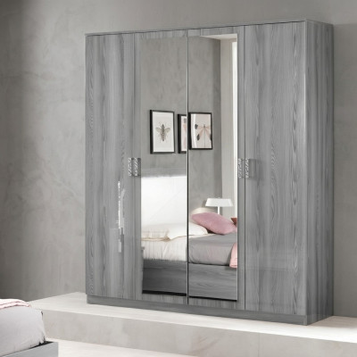 Kleederschaf Holzbësch Schief Schief Holzbësch Garderob Méiwel Design Schlofkummer