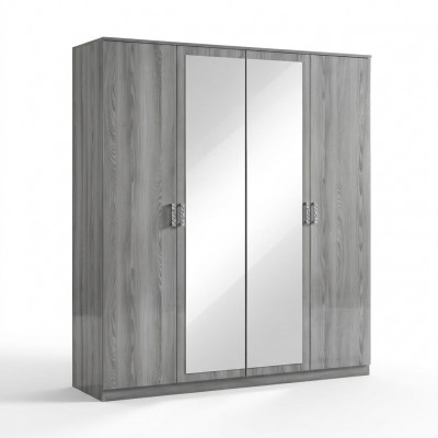 Kleederschaf Holzbësch Schief Schief Holzbësch Garderob Méiwel Design Schlofkummer