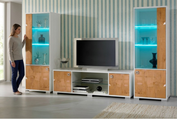 RTV Design Säitestell Fernseh Héichglanz Niddereg Kommode Nei Planche Mauer Luxus Schaf