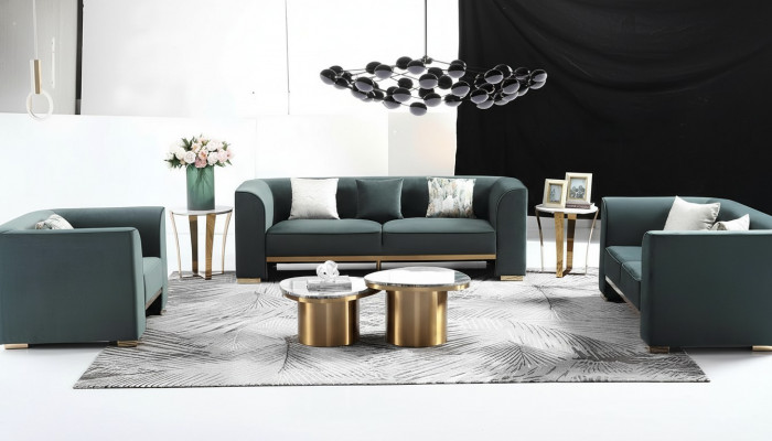 Designer ronnen Dësch fir d'Wunnzëmmer, Kaffisdësch, Sofa Dësch, Marmor-Säitedësch