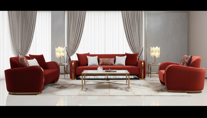 Canapé-Set 321 Sëtz Set Design Sofa Couchen Canapé Luxus Grupp Polster Nei