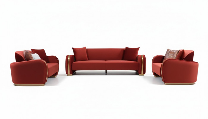 Canapé-Set 321 Sëtz Set Design Sofa Couchen Canapé Luxus Grupp Polster Nei