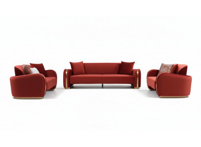 Canapé-Set 321 Sëtz Set Design Sofa Couchen Canapé Luxus Grupp Polster Nei