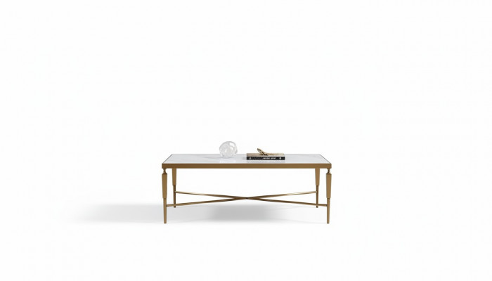 Edelstol Luxus Wunnzëmmer Dësch Déngscht Dësch Design Dëscher Stil Miwwelen Rektangulär