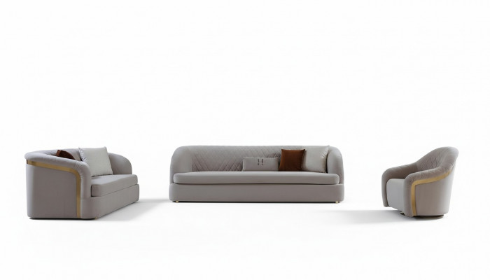 Sofagarnitur 321 Sëtz Set Design Sofa Grupp Canapé Modern Luxus Polster Nei