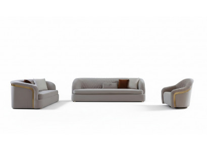 Sofagarnitur 321 Sëtz Set Design Sofa Grupp Canapé Modern Luxus Polster Nei