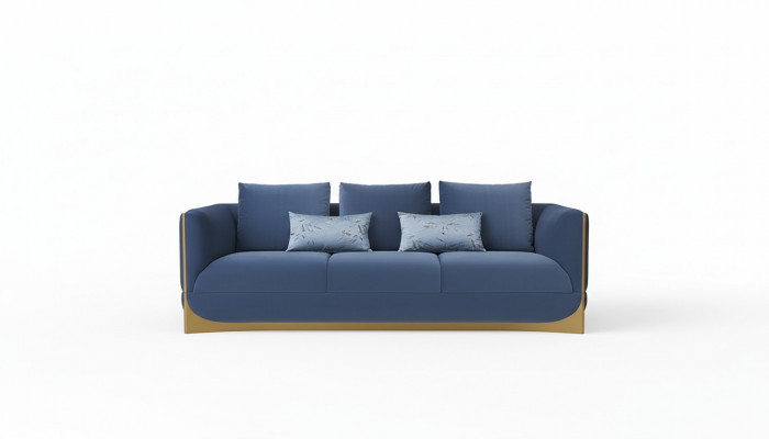Dreisëtzer Couch Polster Design Canapé Modern 3er Sëtzt Canapéë Raum Luxus Miwwelen