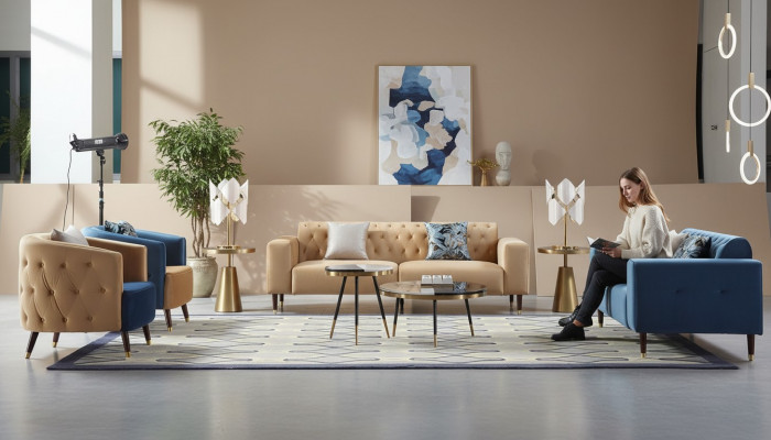 Design Miwwelen Wunnzëmmer Canapé Sofagarnitur Canapéën Sofa Garnituren 3+2+1+1 4tlg.