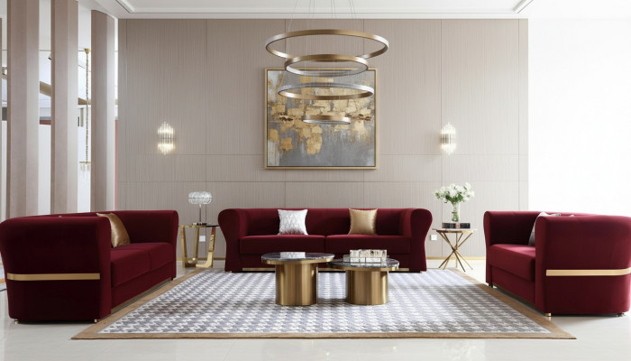 Sofagarnitur 4+3+2 Sëtzer Couch Wunnlandschaft Garnitur Design Modern Sofa Nei