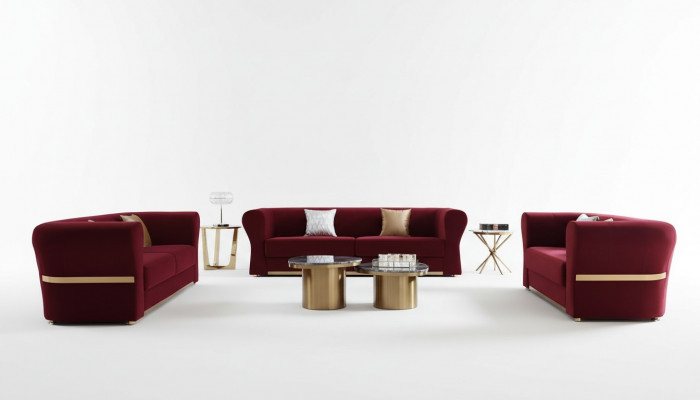 Sofagarnitur 4+3+2 Sëtzer Couch Wunnlandschaft Garnitur Design Modern Sofa Nei