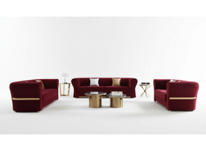 Sofagarnitur 4+3+2 Sëtzer Couch Wunnlandschaft Garnitur Design Modern Sofa Nei