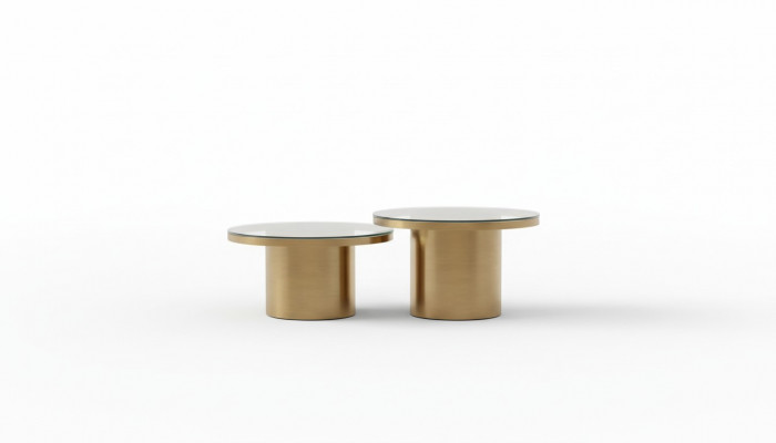 Ronnen Dësch Luxus Wunnzëmmer Dësch Couchtisch Design Dëscher Stil Miwwel 2stéckeg