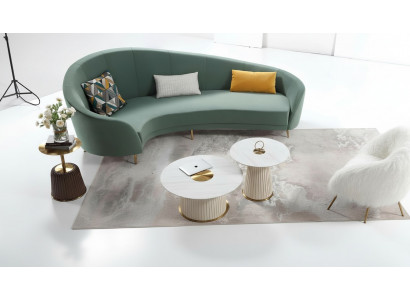 Ronn Sofa + Beistelltisch Modern Sofa Wunnzëmmer Beistelltisch Miwwelen Komplett Set