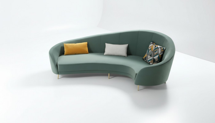 Ronn Sofa Modern Sofa Wunnlandschaft Zëmmer Miwwelen Designersofa Rondes Ecksofa