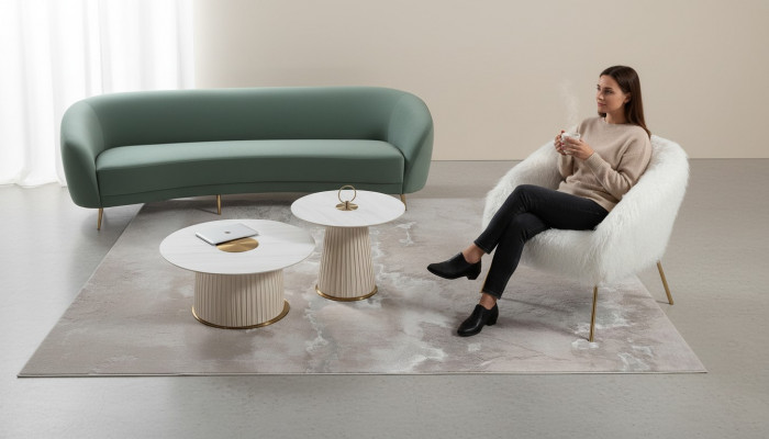 Luxus Design Miwwelen Still Modernen Design Fautuell Textil Wunnzëmmer Neien Lounge