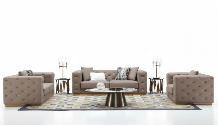 Sofagarnitur 321 Sëtzer Modern Sofa Miwwelen Wunnzëmmer Designer Sofa Textil Nei