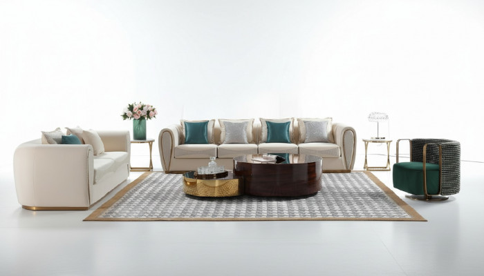 Zëmmer Miwwelen Dräisëtzer Couch Polster Nei Design Sofa Modern Sëtz Luxus Sofen