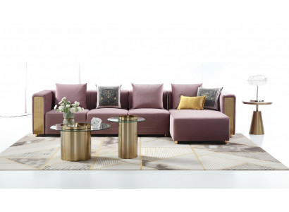Ecksofa L Form Sofa Canapé Design Canapéen Polster Textil Modern Nei Eck Garnitur