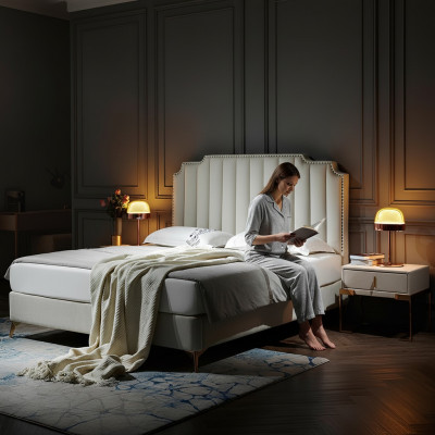 Bett 180x200cm Lieder Schlofkummer Miwwelen Luxus Modern Better Hotelmiwwelen Nei