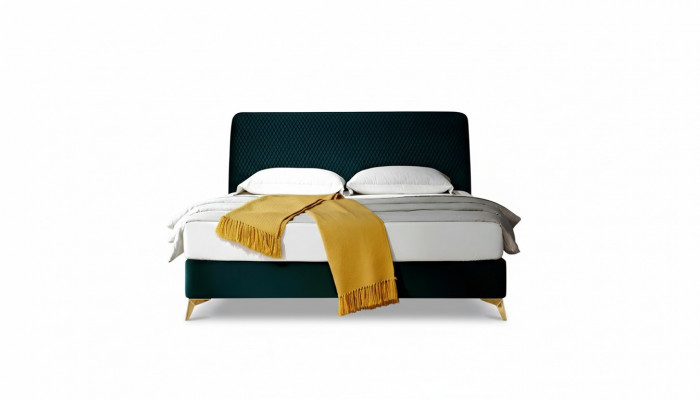Bett 180x200cm Textil Schlofzëmmer Miwwelen Luxus Modern Better Design Bett Samt