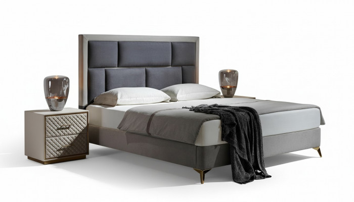 Schlofkummer 3 tlg. Set Bett 2x Nuetsschaf Konsol Better Duebel Polster Hotel