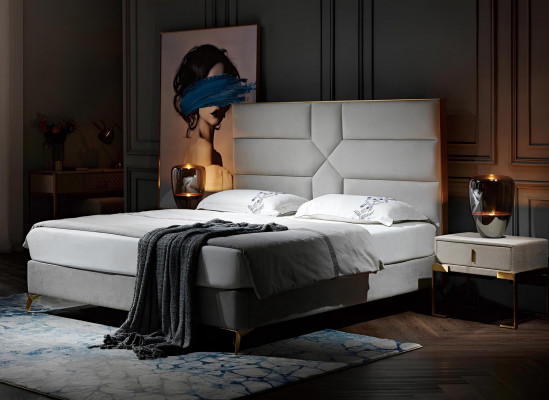Duebelbett Schlofkummer Hotel Koppel Luxus Bett 2x Nuetsdësch 3tlg. Neie Better Set