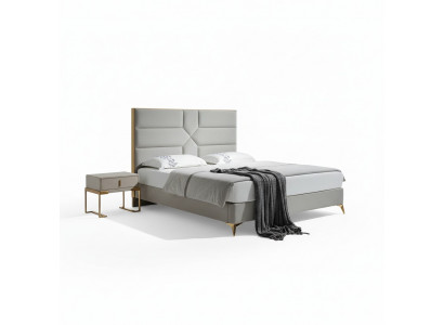 Duebelbett Schlofkummer Hotel Koppel Luxus Bett 2x Nuetsdësch 3tlg. Neie Better Set
