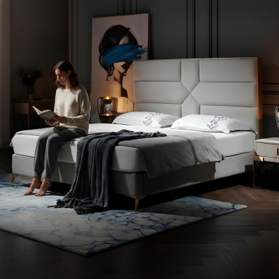Duebelbett Bett Eedbett Design Luxus Samett Polsterbett Designbett Textil Better