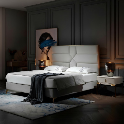 Duebelbett Bett Eedbett Design Luxus Samett Polsterbett Designbett Textil Better