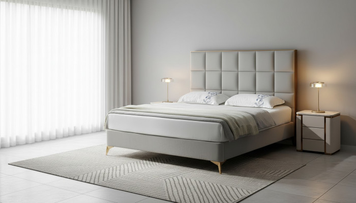 Design Bett Schlofkummer Better Textil Hotel Luxus Polster Setz Stoff Miwwelen Nei