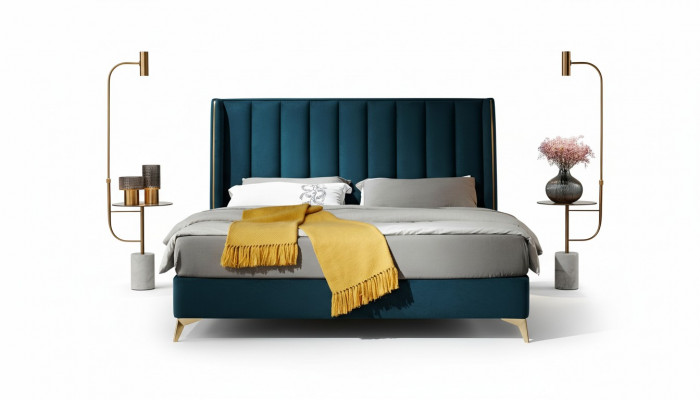 Schlofzëmmer Set Design Modern Luxus Schlofzëmmer Bett 2x Nuetsdësch 3tlg. Nei