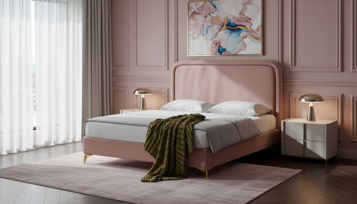 Duebelbett Bett Eblbett Design Luxus Luxus Polsterbett Designbett 180x200cm Nei
