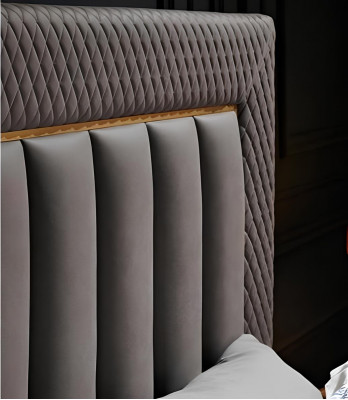 Duebel Hotel Better Miwwelen Luxus Schlofzëmmer Bett Polster Design Samett Koppelbetter