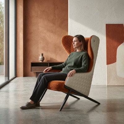 Luxus Design Miwwelen Still Modernen Design Fauteuil Deko Textil Wunnzëmmer