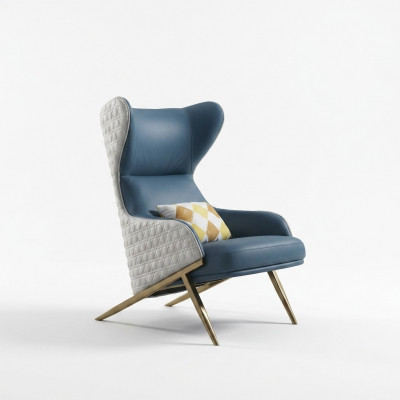 Luxus Design Miwwelen Moderne Design Fauteuil 74*90cm Lieder Wunnzëmmer