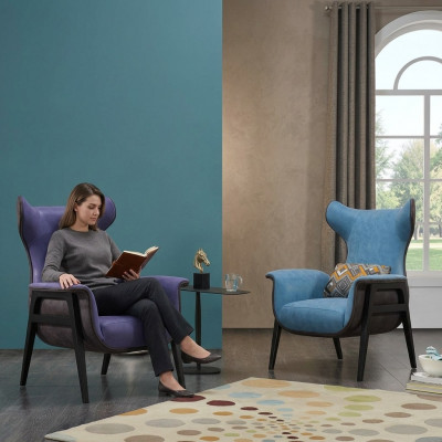 Sesselen Textil Wunnzëmmer Lounge Luxus Design Miwwel Still Modern