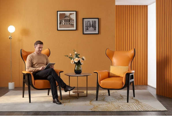 Design Fauteuil 1-Sëtz 70 x 90 cm Wunnzëmmer Einsëtz Sofa Couch Lounge Club
