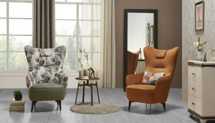 Luxus Design Miwwelen Still Moderne Design Deko Fotell Textil Wunnzëmmer