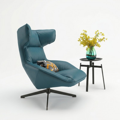 Luxus Design Miwwelen Modernen Design Fotell 75 x 101cm Lieder Wunnzëmmer