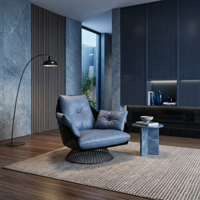 Luxus Sëtzmiwwelen Wunnzëmmer Einsitzer Sofa Canapé Lounge Dekor Club Hotel