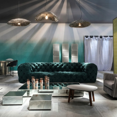 Chesterfield Viersëtzer XXL Luxus Lounge Clubcouch fir Exklusiven