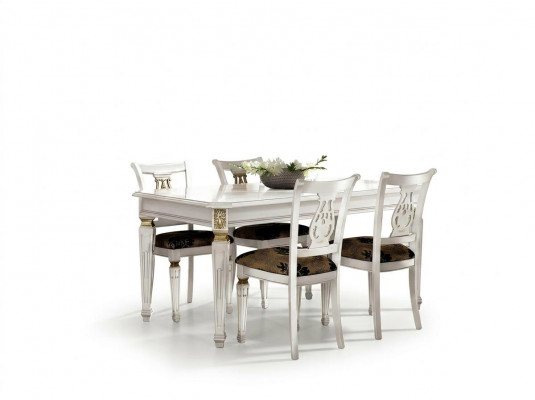 Iessen Dësch Dësch Iesszëmmer Dëscher Luxus Holz Wäiss Design Modern Italienesch Miwwelen