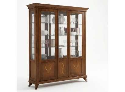 Vitrin Wunnzëmmer Miwwelen Anrichte Massiv Holz Vitrinen Glas Schaf Echt Holz